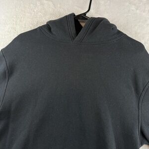 Origin Hoodie Mens Large Black Fleece Pullover Kangaroo Pocket Sweatshirt Logo